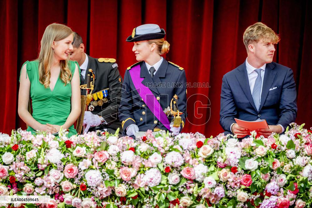 Belgian Royals Attend National Day Parade in Brussels - Belgium