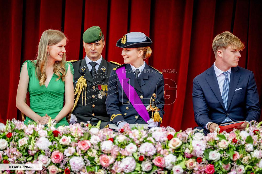 Belgian Royals Attend National Day Parade in Brussels - Belgium