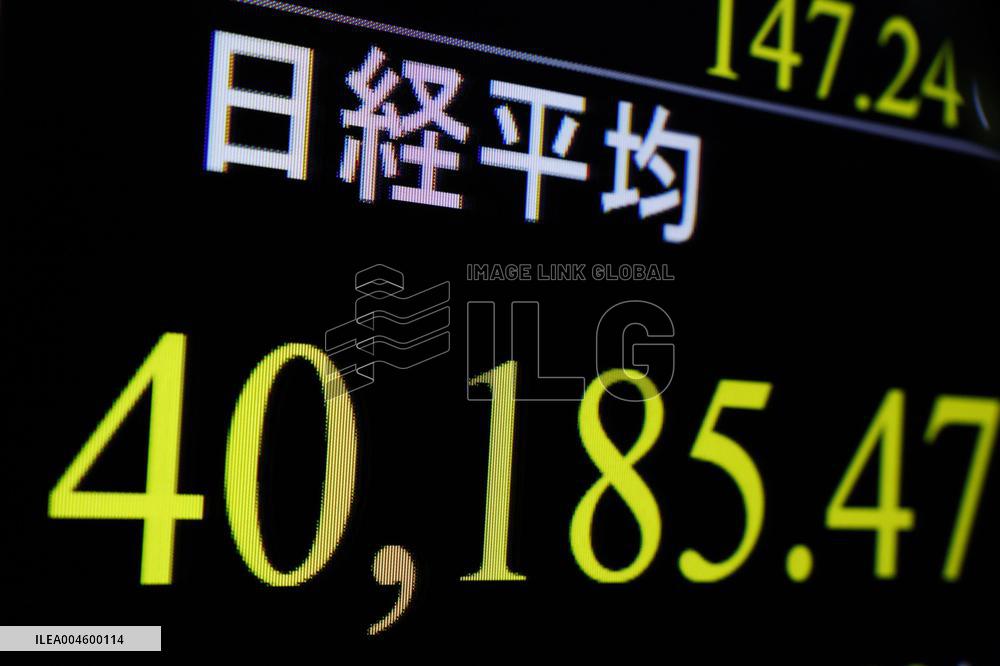 Nikkei average regains 40,000