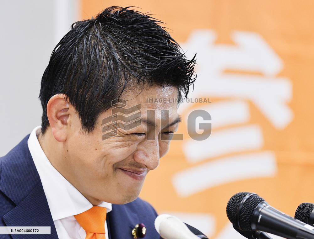 Sanseito party head Sohei Kamiya