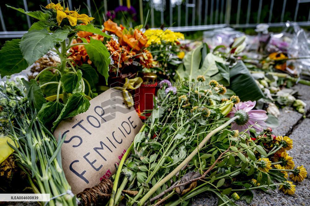 Flowers At Scene Of Feminicide - Netherlands
