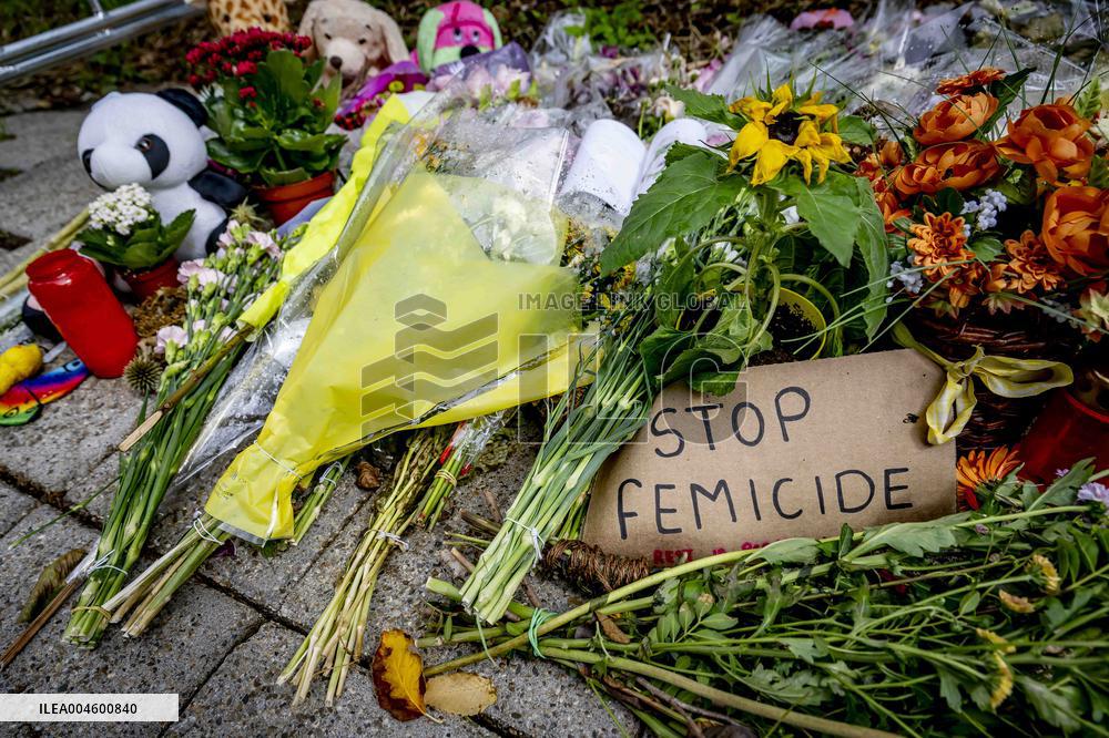 Flowers At Scene Of Feminicide - Netherlands