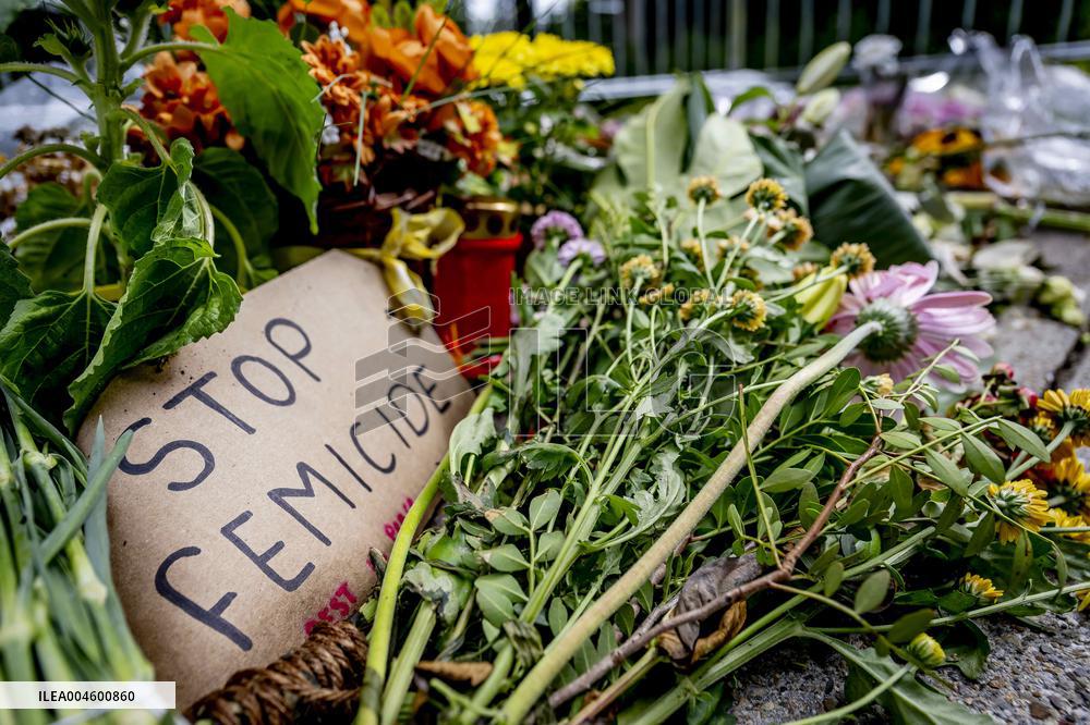 Flowers At Scene Of Feminicide - Netherlands