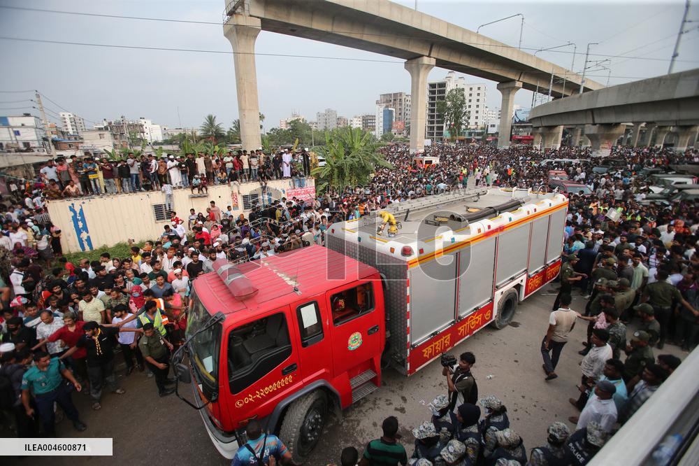 Aftermath Of Air Force Crash - Dhaka