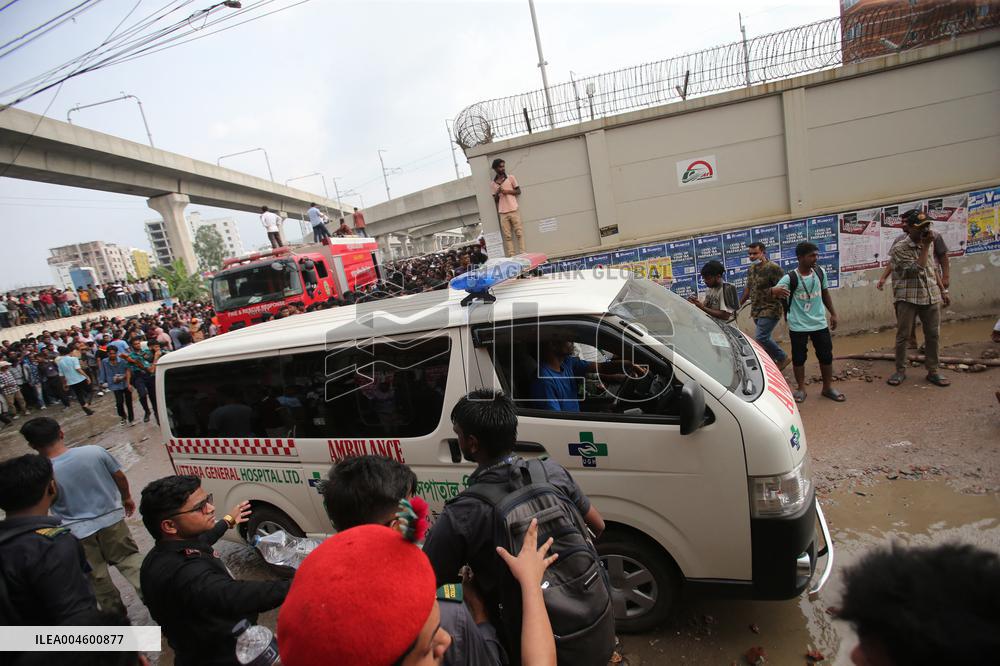 Aftermath Of Air Force Crash - Dhaka