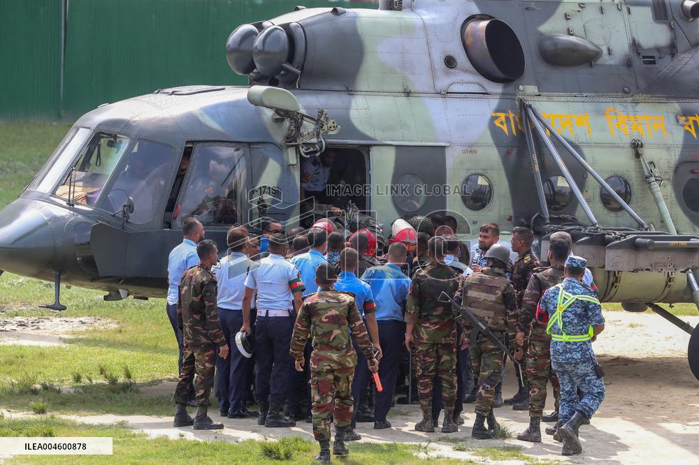 Aftermath Of Air Force Crash - Dhaka