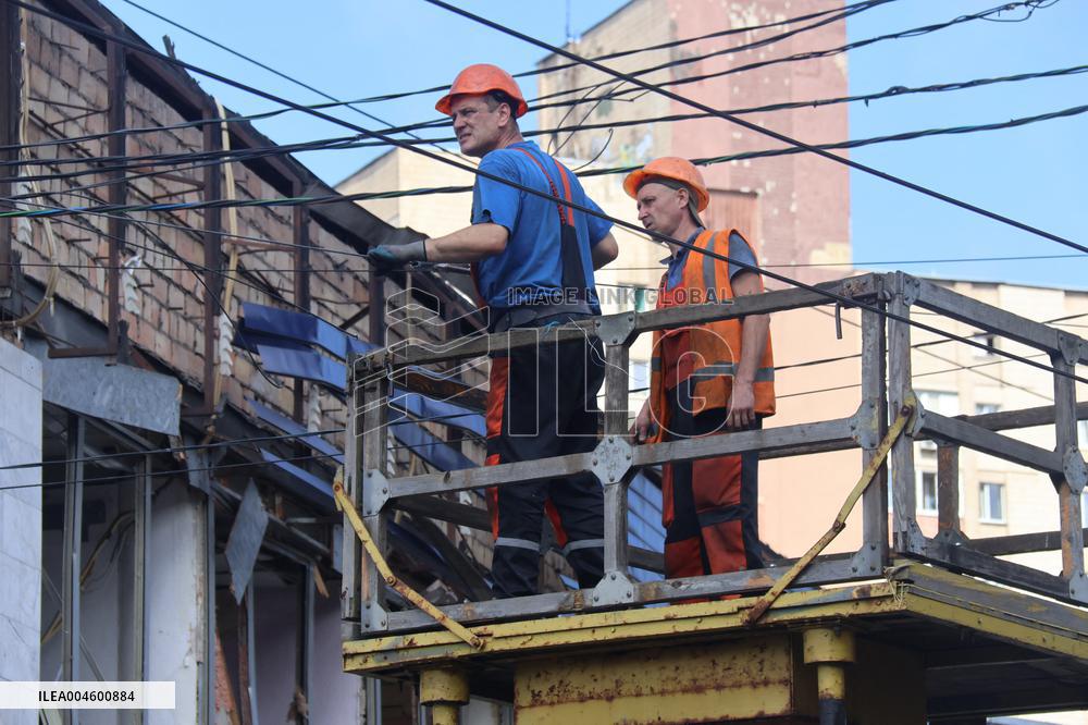 Aftermath Of Russian Attack - Kyiv