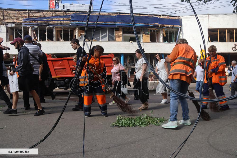 Aftermath Of Russian Attack - Kyiv