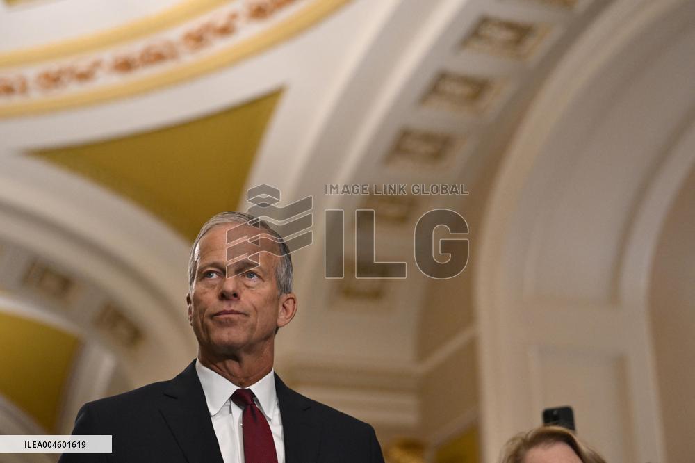 Thune Meets Reporters Following the US Senate Republican Policy Luncheon