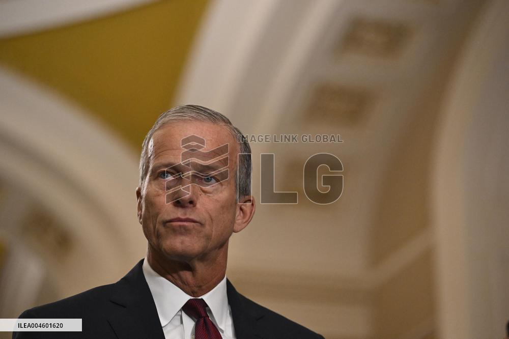 Thune Meets Reporters Following the US Senate Republican Policy Luncheon