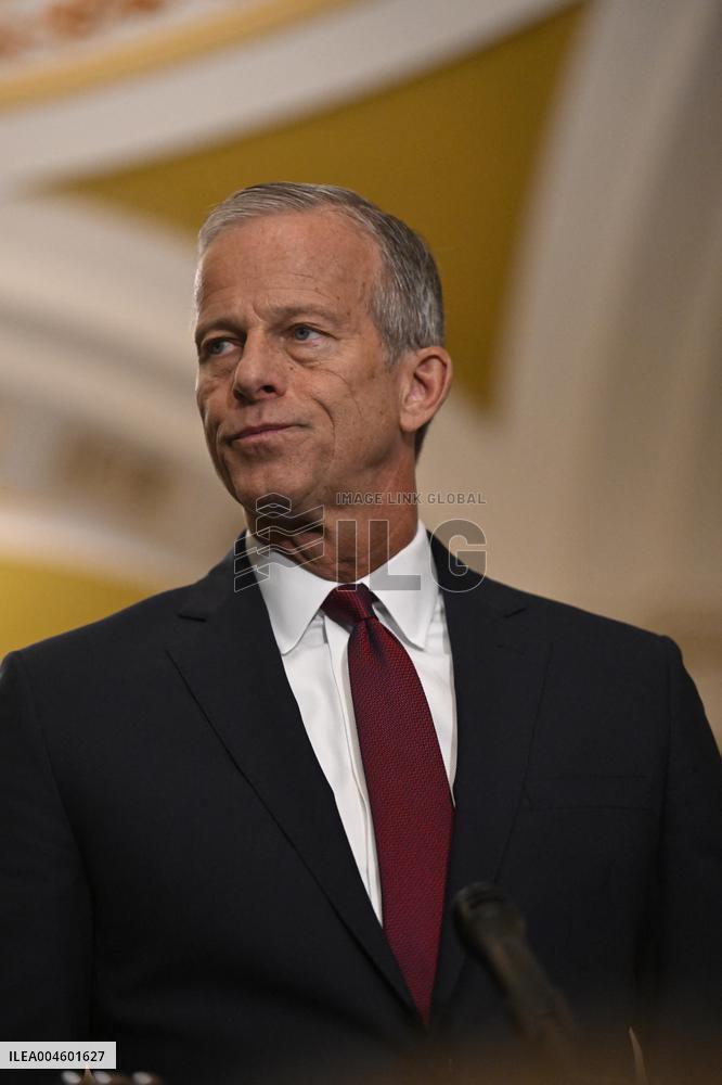 Thune Meets Reporters Following the US Senate Republican Policy Luncheon