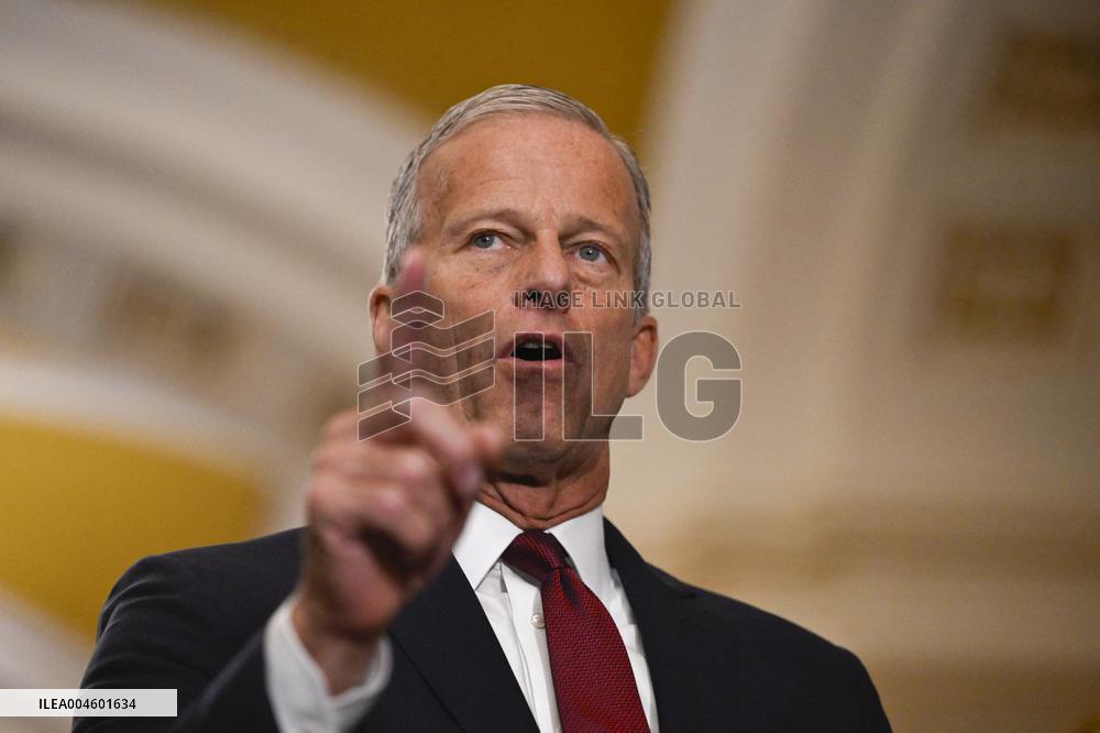Thune Meets Reporters Following the US Senate Republican Policy Luncheon