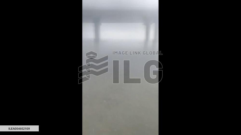 China: Massive Rainfall Submerges Beach in Beihai, Guangxi