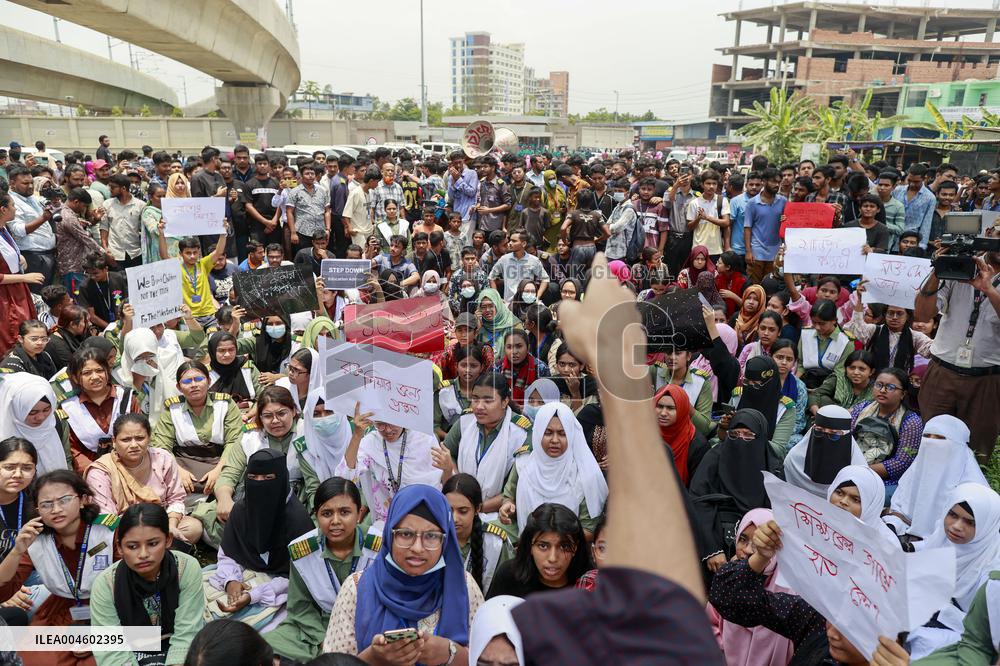 Bangladesh Students Demand Accountability After Deadly Air Force Jet Crash - Dhaka