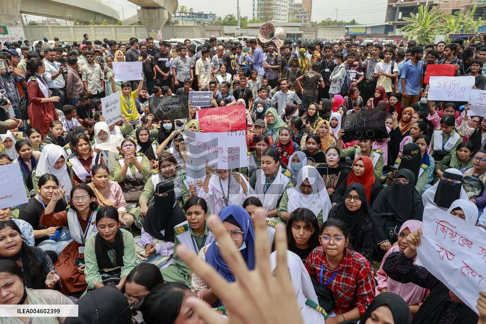 Bangladesh Students Demand Accountability After Deadly Air Force Jet Crash - Dhaka