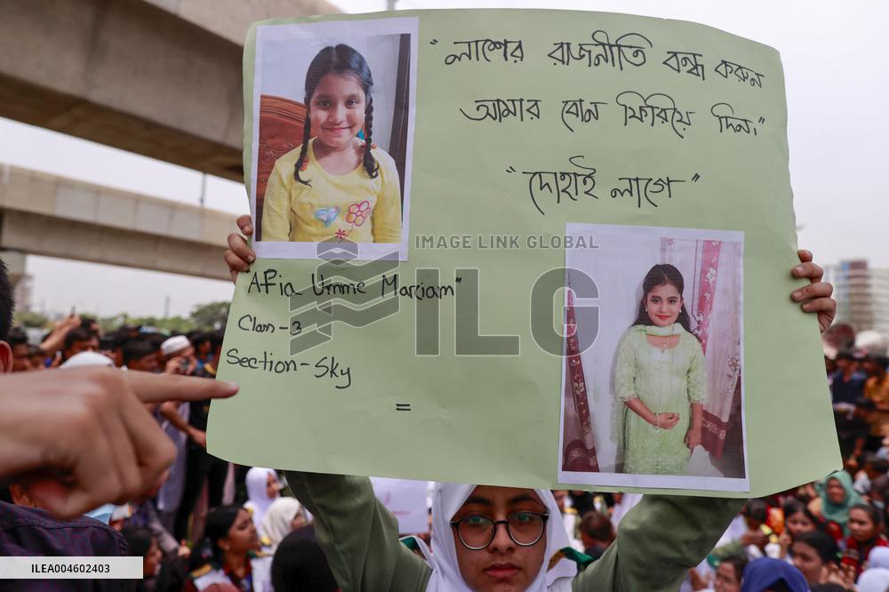 Bangladesh Students Demand Accountability After Deadly Air Force Jet Crash - Dhaka