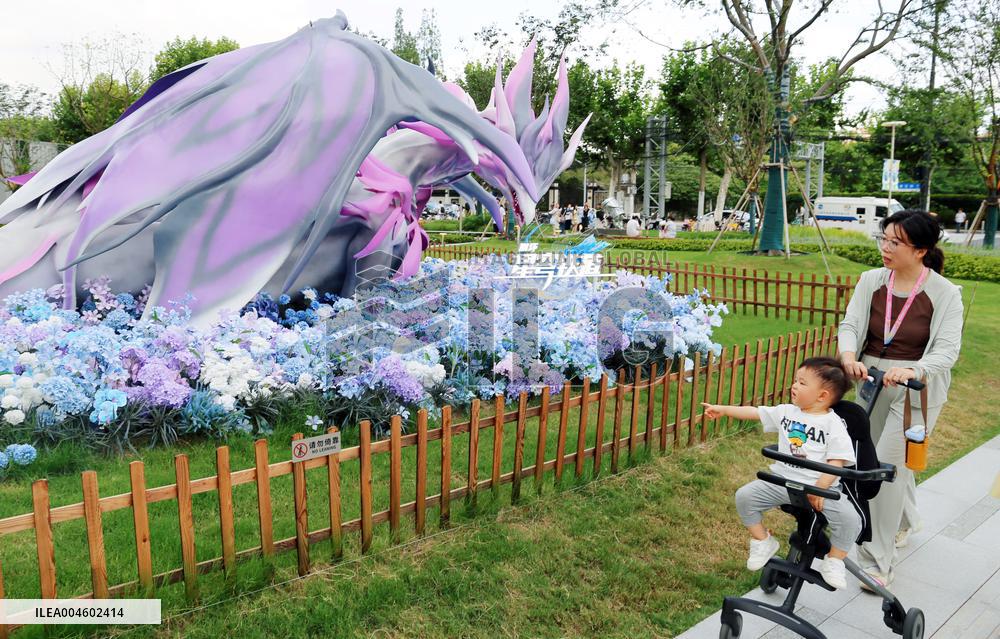 Anime Metaverse District Creative Sculpture in Shanghai