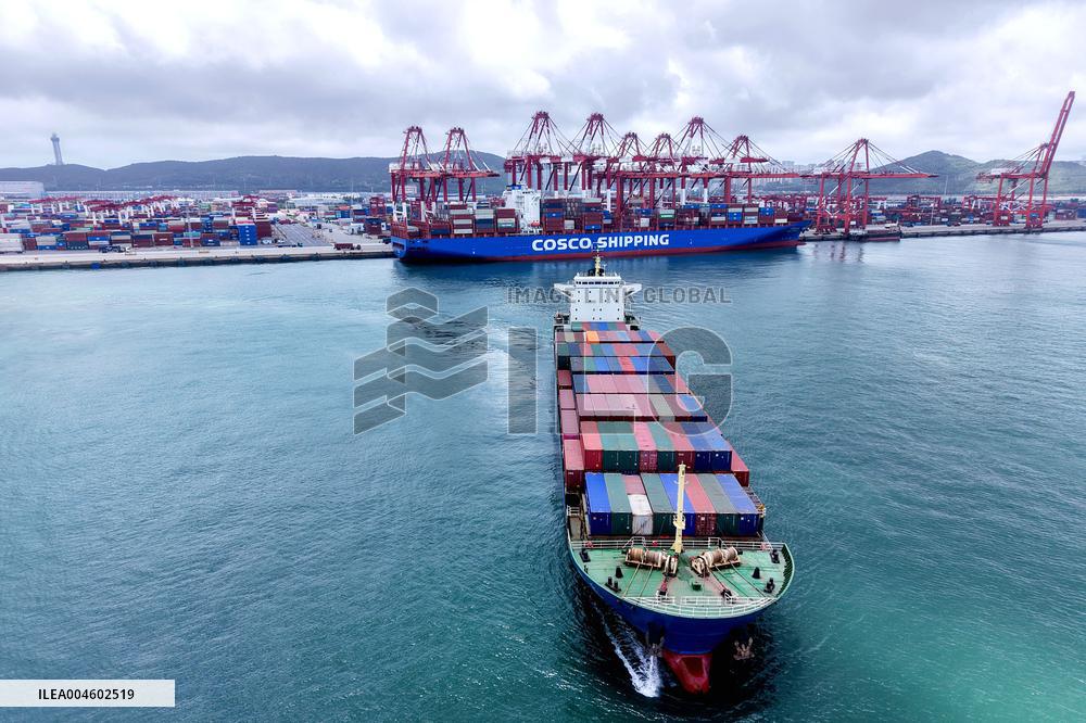 China Qingdao Port Container Trade
