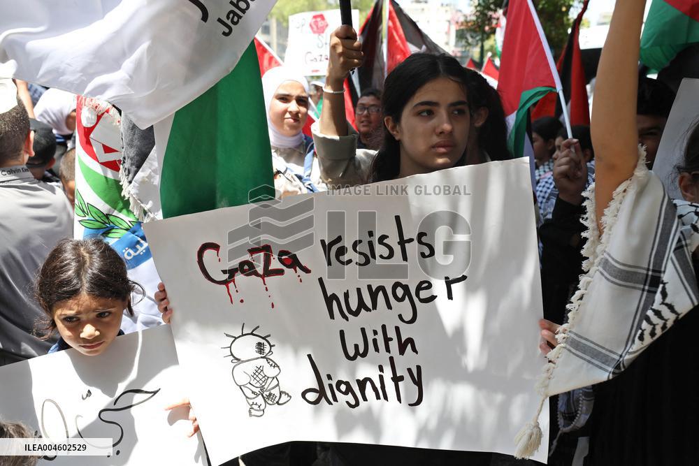 Demonstration In Nablus Against Gaza War