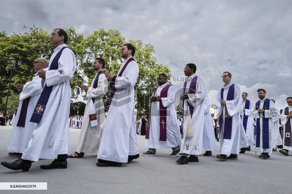 Funeral Of Cardinal Andre Vingt-Trois At Notre-Dame De Paris