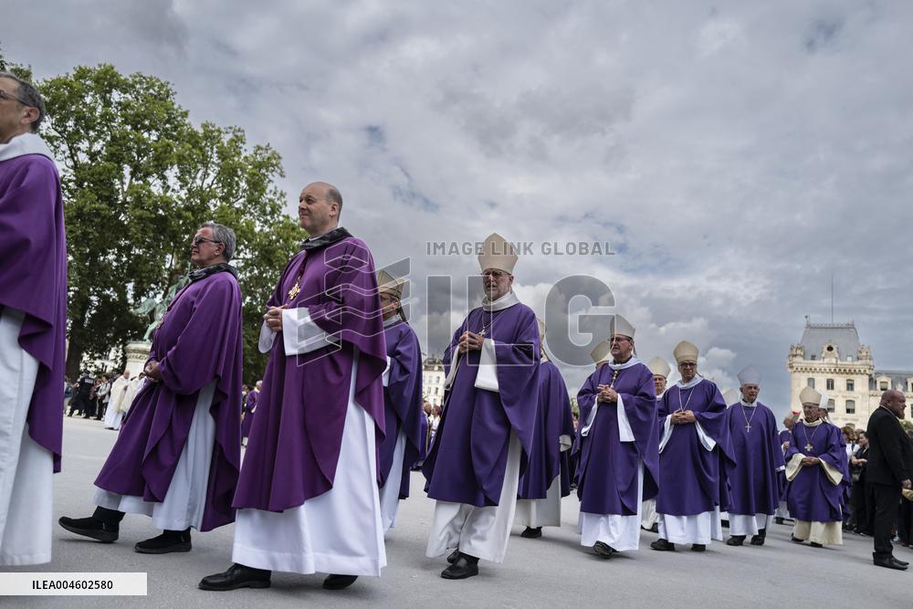 Funeral Of Cardinal Andre Vingt-Trois At Notre-Dame De Paris