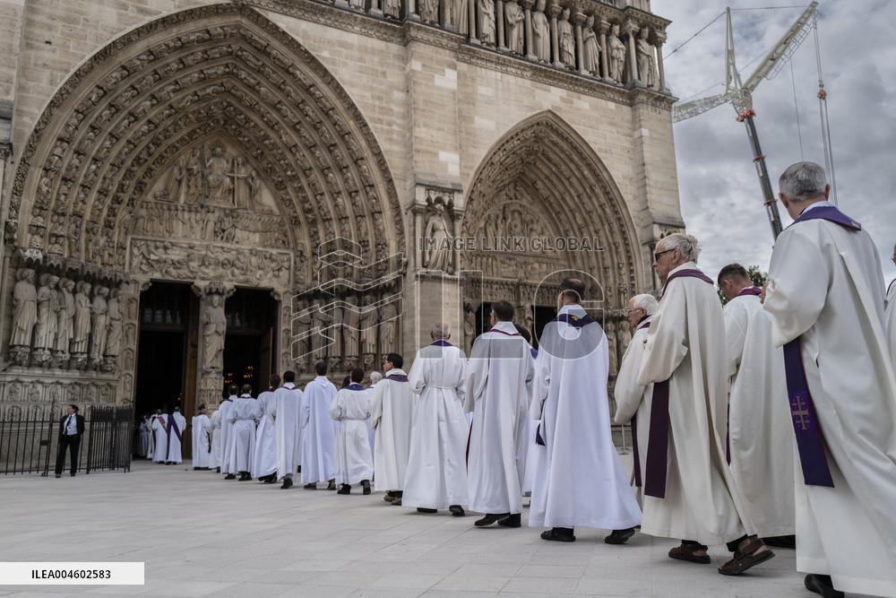 Funeral Of Cardinal Andre Vingt-Trois At Notre-Dame De Paris