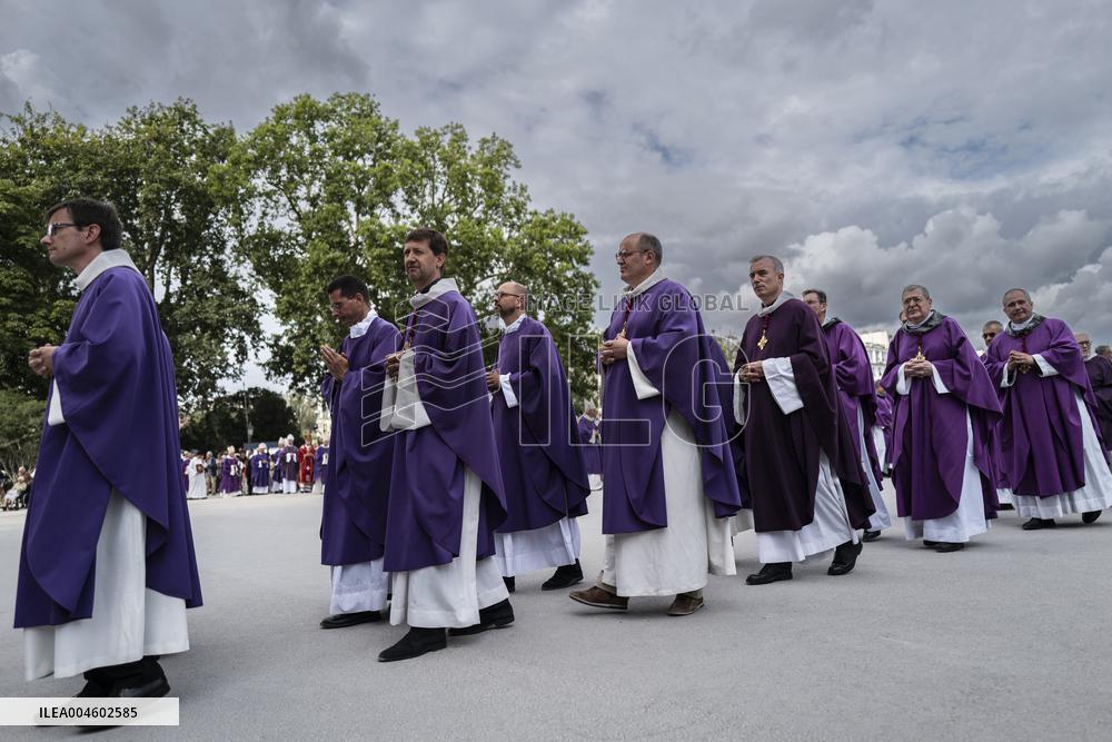 Funeral Of Cardinal Andre Vingt-Trois At Notre-Dame De Paris