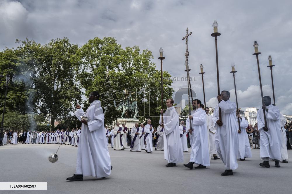 Funeral Of Cardinal Andre Vingt-Trois At Notre-Dame De Paris