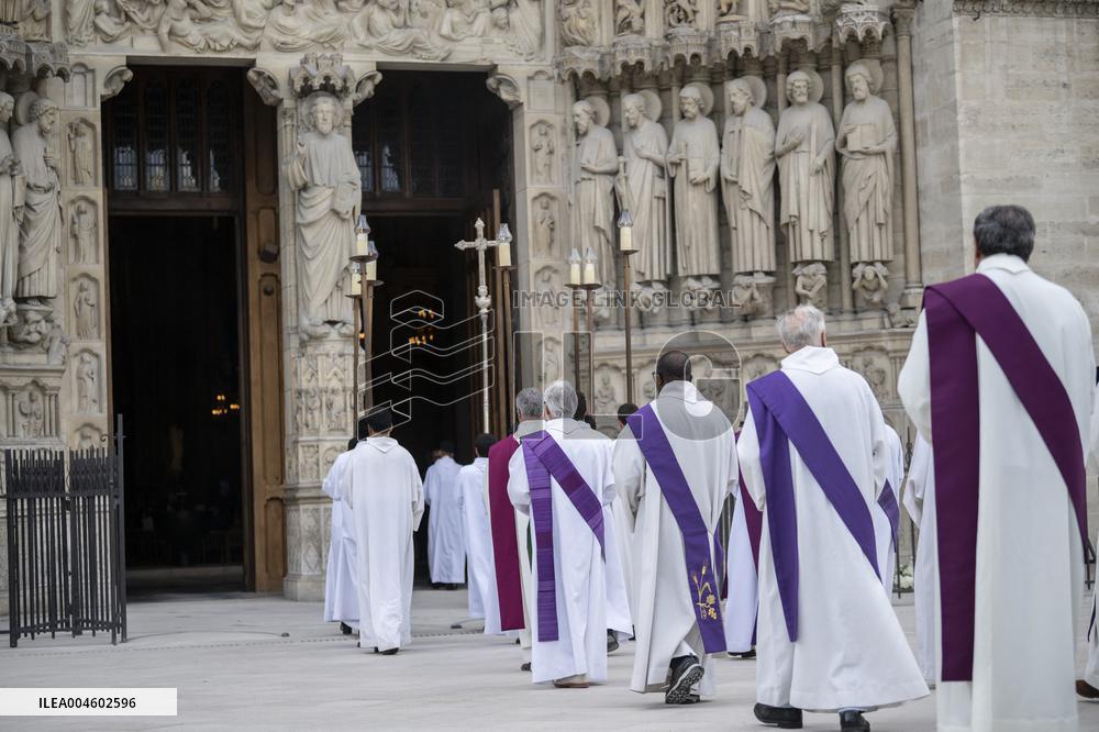 Funeral Of Cardinal Andre Vingt-Trois At Notre-Dame De Paris