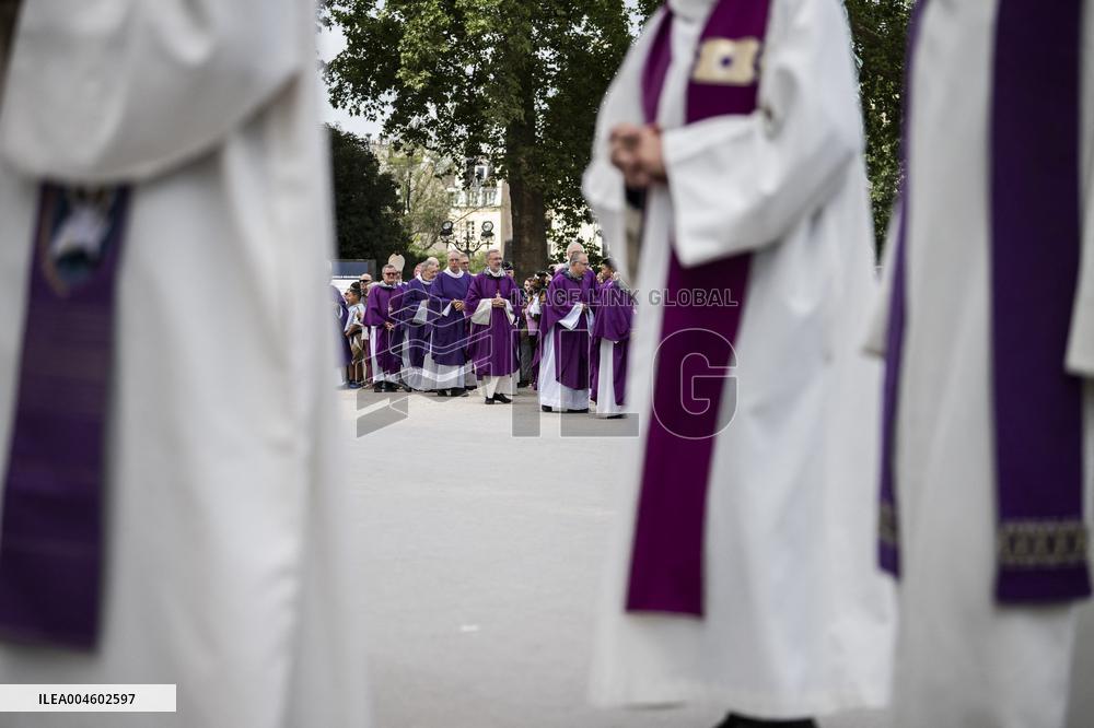 Funeral Of Cardinal Andre Vingt-Trois At Notre-Dame De Paris