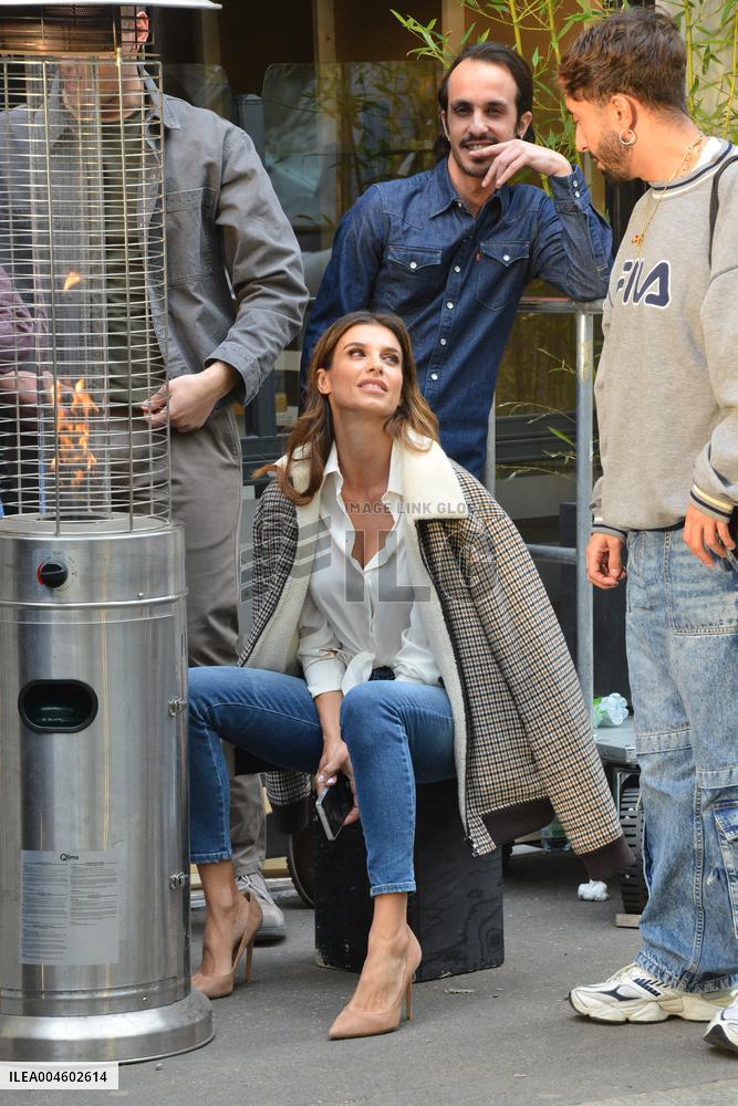 Elisabetta Canalis Filming A Commercial - Milan
