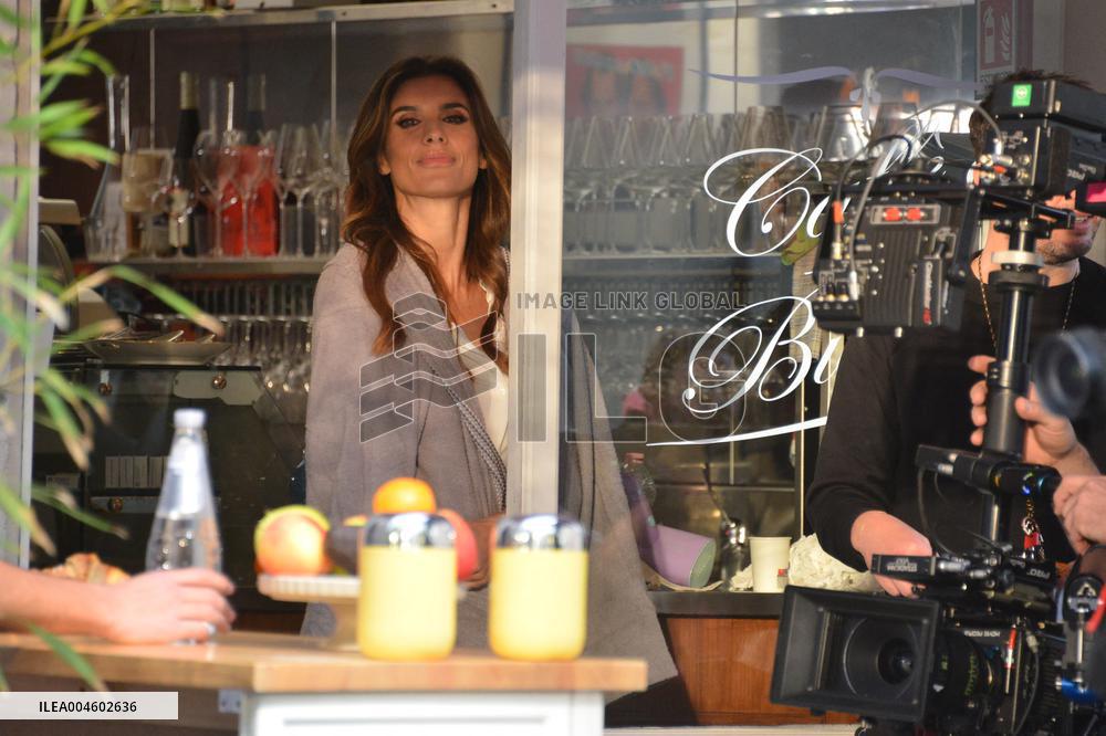 Elisabetta Canalis Filming A Commercial - Milan