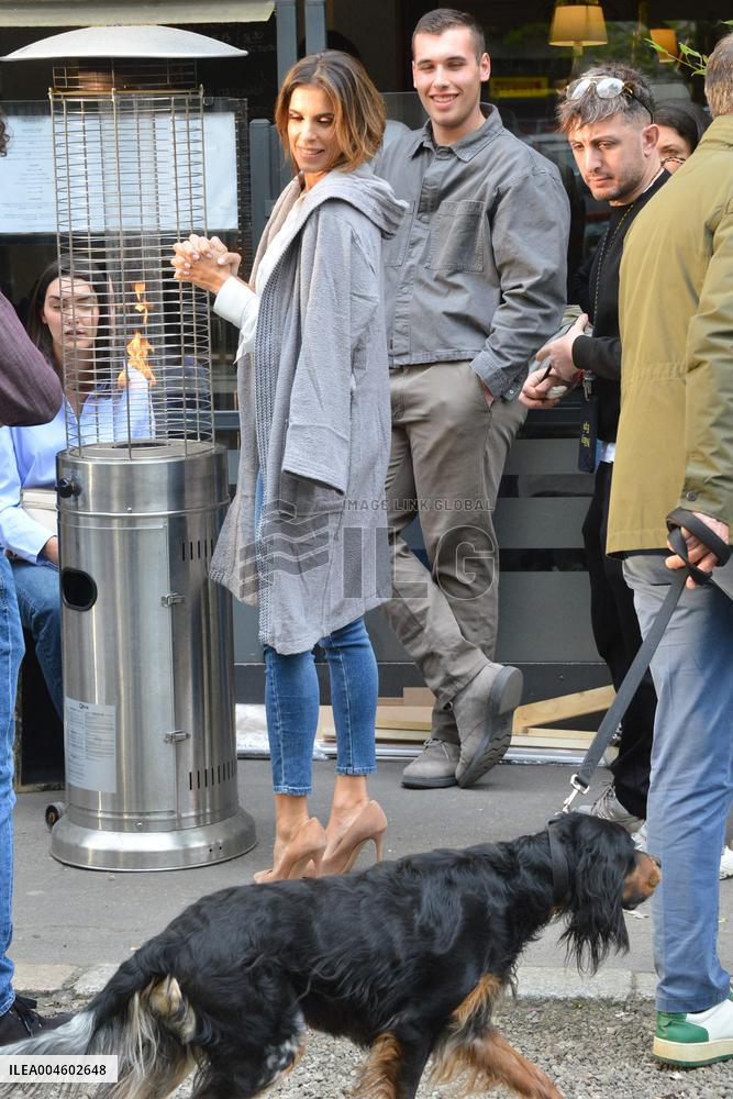 Elisabetta Canalis Filming A Commercial - Milan