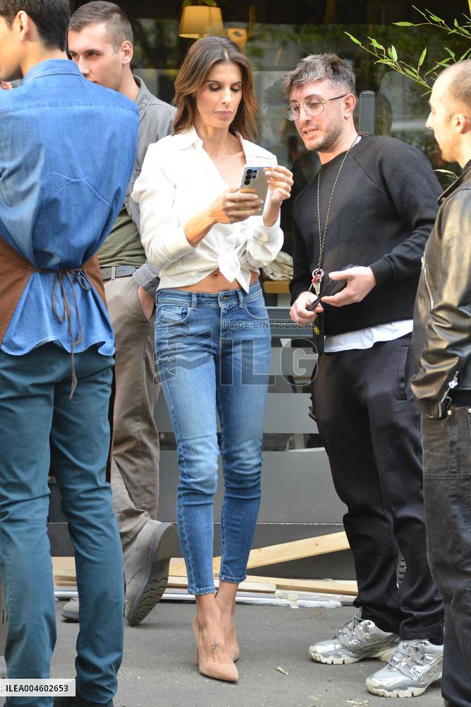 Elisabetta Canalis Filming A Commercial - Milan