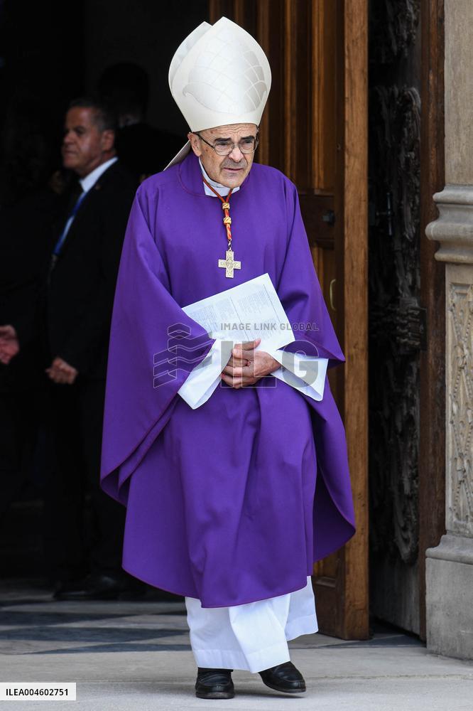 Funeral Of Cardinal Andre Vingt-Trois At Notre-Dame De Paris