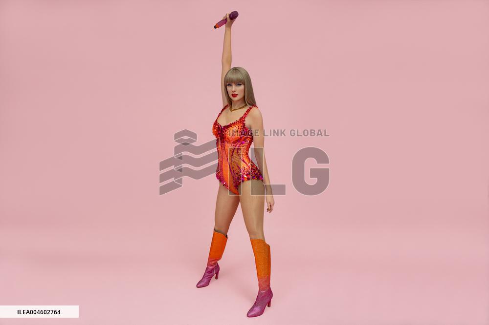 Wax figure of Taylor Swift at Madame Tussauds in London - UK