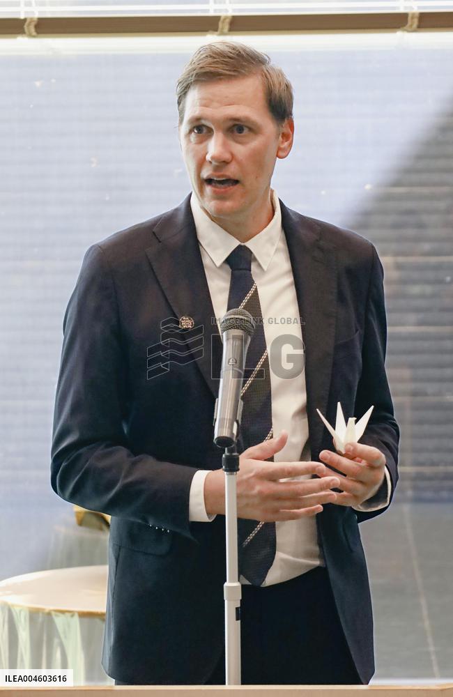 Nobel Peace Prize committee chair in Nagasaki