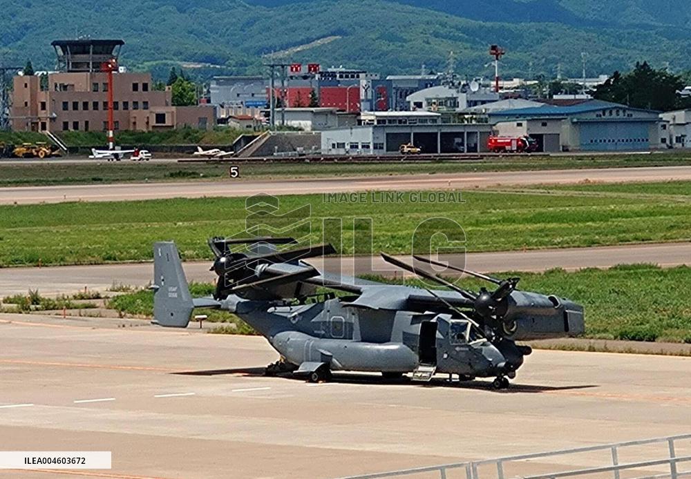 U.S. Osprey makes emergency landing in northeastern Japan