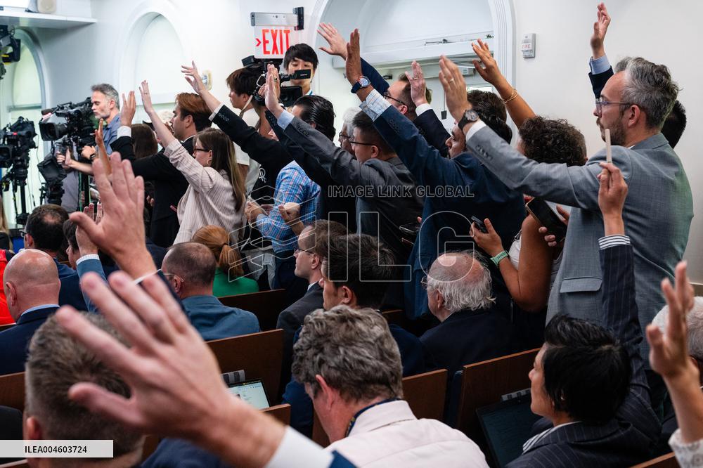 Karoline Leavitt Addresses Press - DC