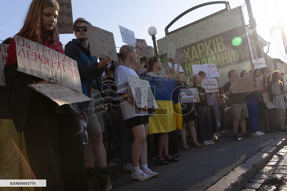 Kharkiv Protest Against Government’s Adoption of Bill 12414