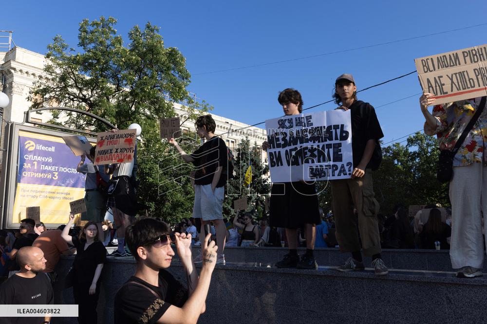 Kharkiv Protest Against Government’s Adoption of Bill 12414