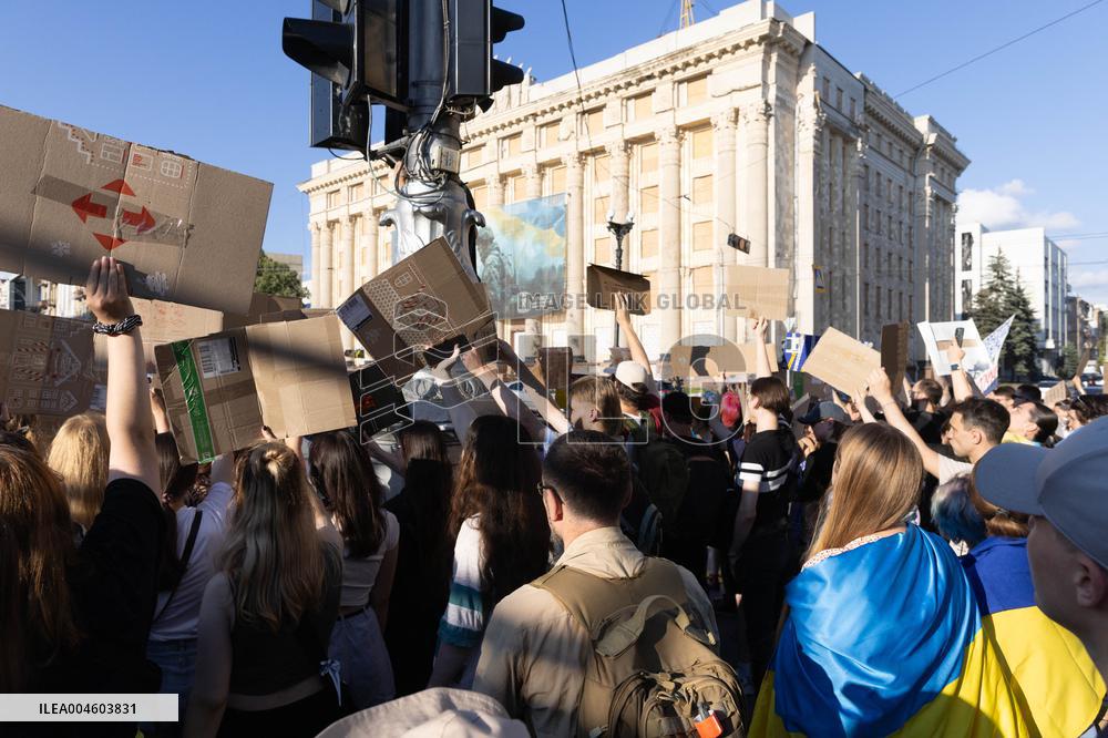 Kharkiv Protest Against Government’s Adoption of Bill 12414