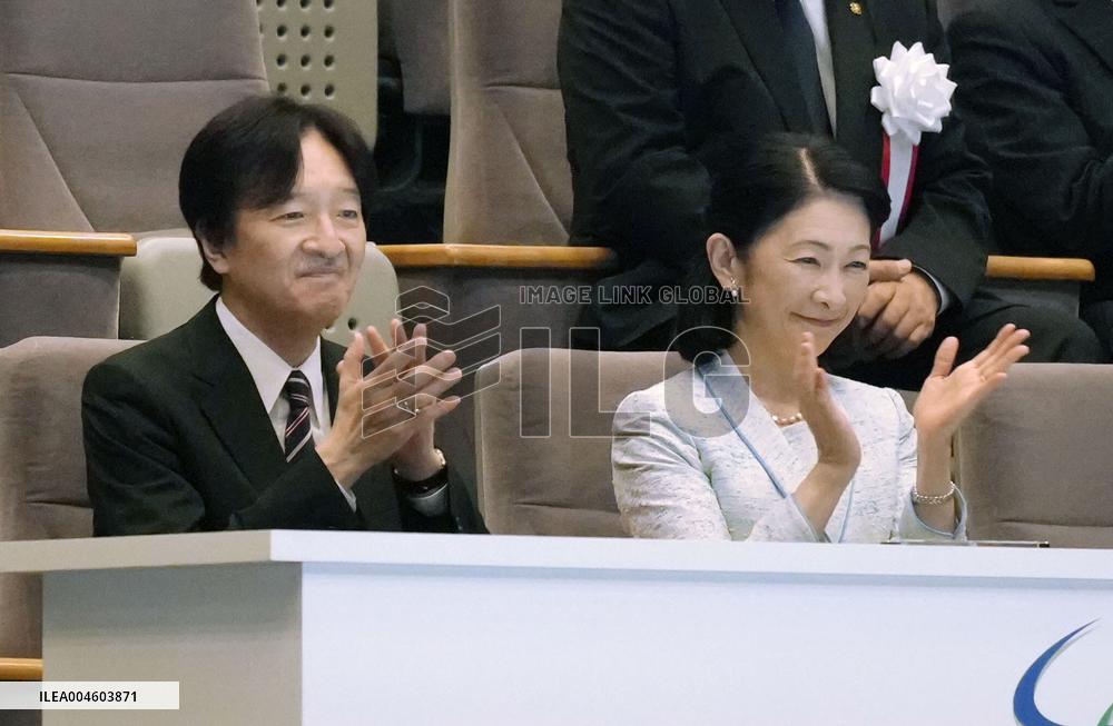 Crown prince at high school sports event in Hiroshima