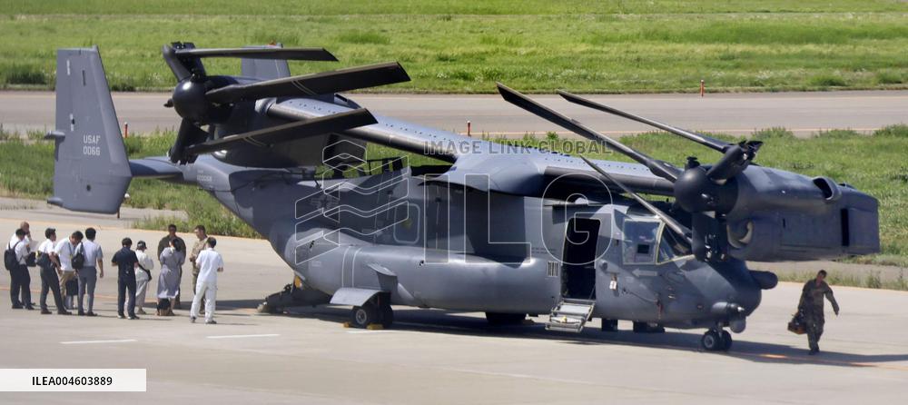 U.S. Osprey makes emergency landing in northeastern Japan