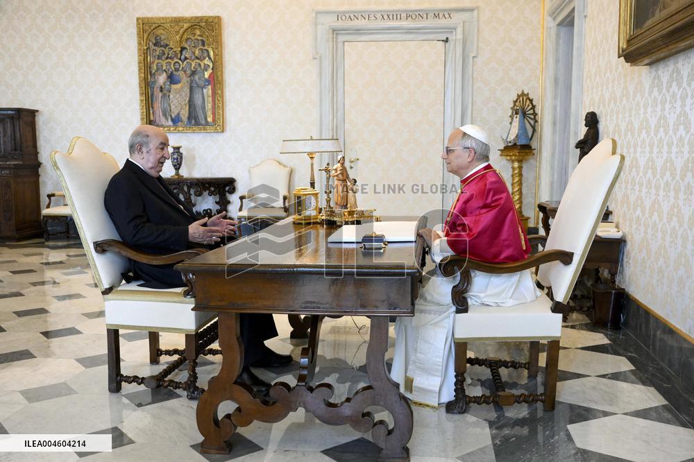 Pope Leo XIV Meets Abdelmadjid Tebboune - Vatican