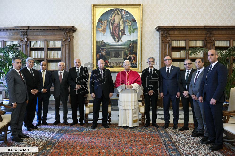 Pope Leo XIV Meets Abdelmadjid Tebboune - Vatican