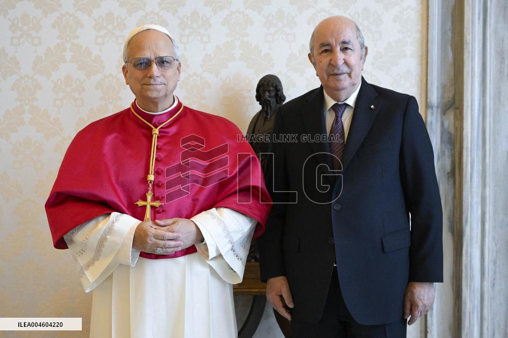 Pope Leo XIV Meets Abdelmadjid Tebboune - Vatican