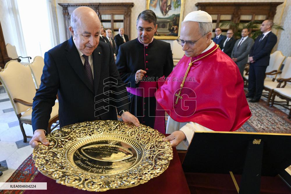 Pope Leo XIV Meets Abdelmadjid Tebboune - Vatican