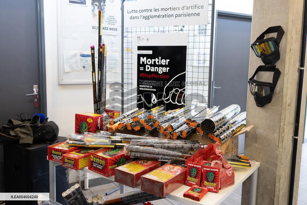 Bruno Retailleau visits the 20th Arrondissement Police Station - Paris