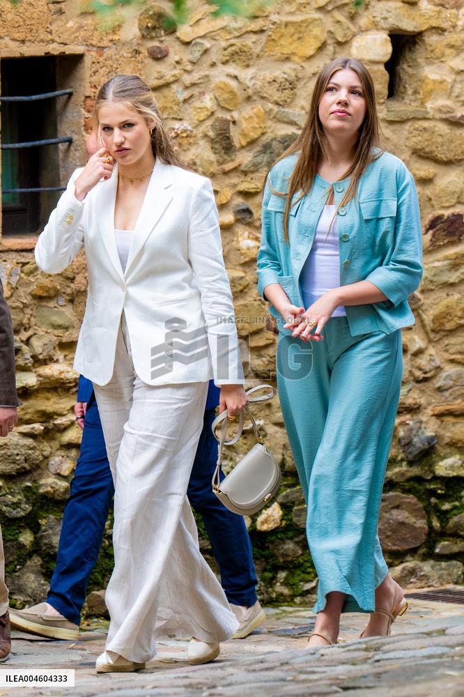 Princess Leonor And Infanta Sofia Working Visit - Sant Marti Vell